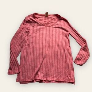 Faded Glory small pink ribbed knit top